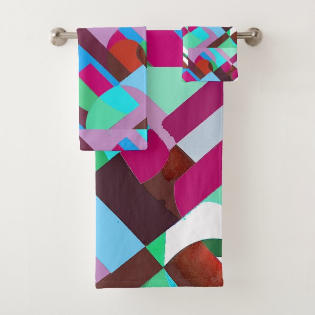Conjunto De Toalhas Pinceladas de aquarela superdimensionadas (Insitu)