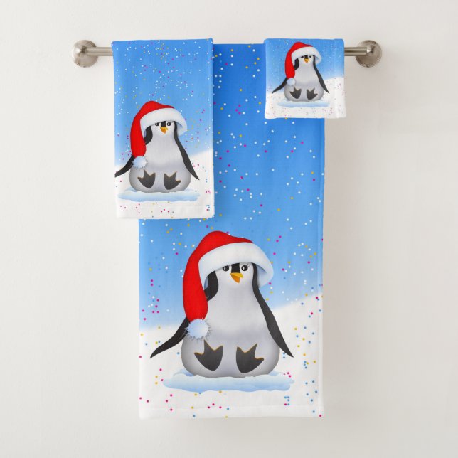 Conjunto De Toalhas Pinguim Natal (Insitu)