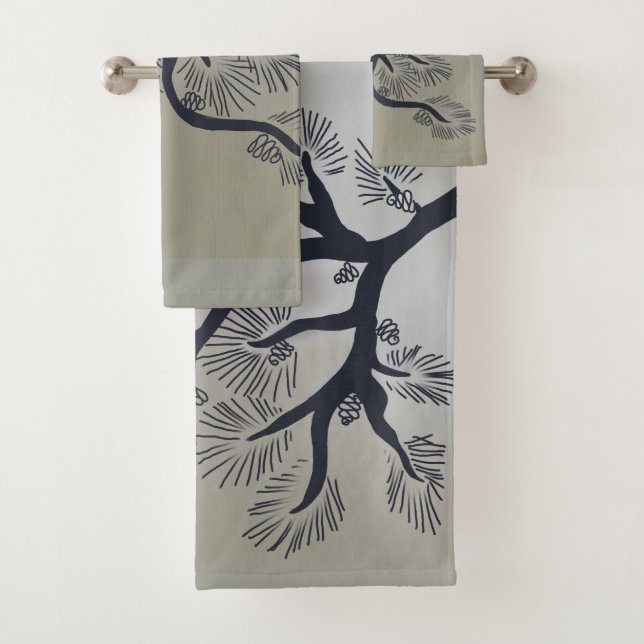 Conjunto De Toalhas Pinheiros modernos e pinheiros (Insitu)