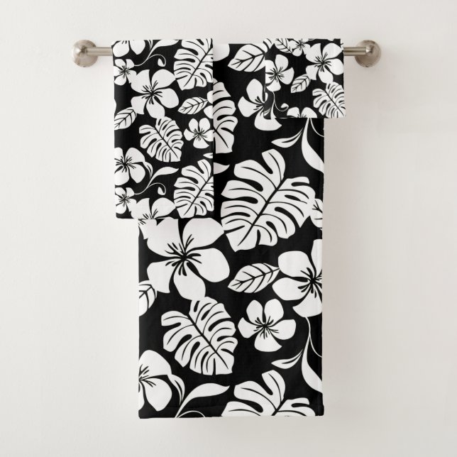 CONJUNTO DE TOALHAS PINK BIKINI (PRETO) SET DE TORRE DO BANHO (Insitu)