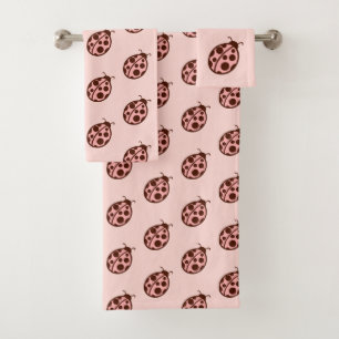 Conjunto de Toalhas Pink Ladybugs