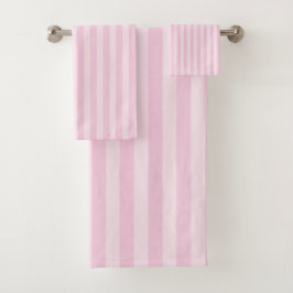 Conjunto De Toalhas Pink Stripes Bath Towel 