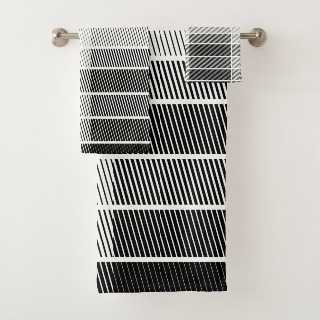 Conjunto De Toalhas Pinstripe Diagonal (Insitu)