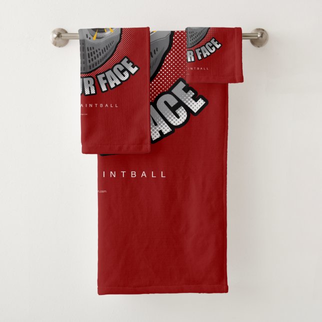 Conjunto De Toalhas Pintball Na Sua Face (Insitu)