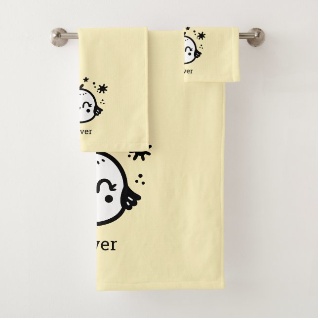 Conjunto De Toalhas Pintinho alegre - Arte da Linha de Pássaros Kawaii (Insitu)