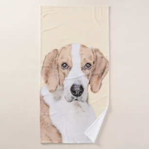 Conjunto De Toalhas Pintura Americana de Foxhound - Arte Cachorra Orig