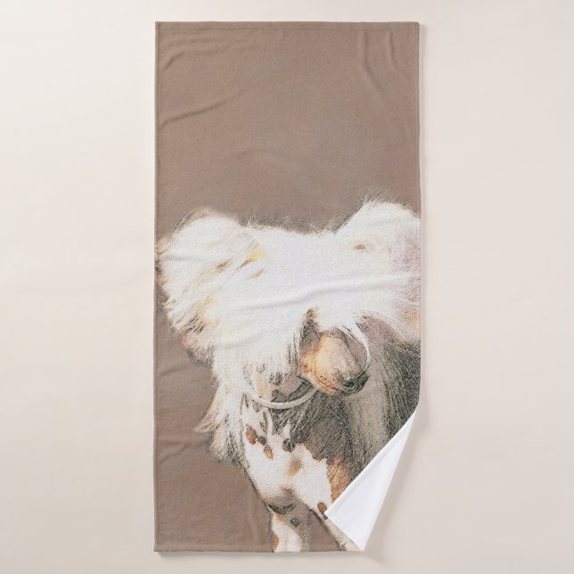 Conjunto De Toalhas Pintura Chinesa Sem Cabelo Penteada Original Dog A (Toalha de Banho)