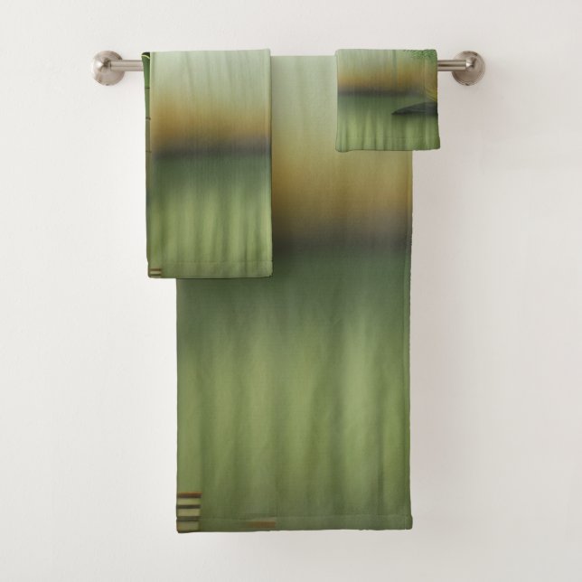 Conjunto De Toalhas Pintura Chinesa Tradicional na Floresta de Bambu (Insitu)