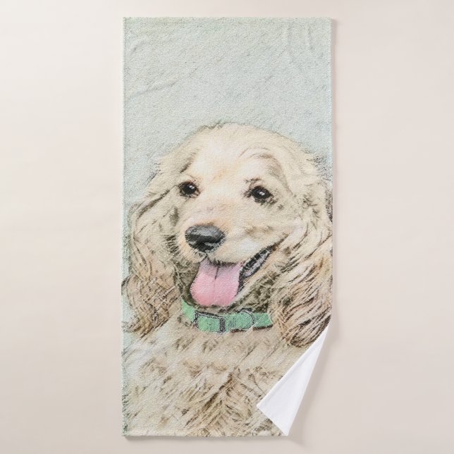 Conjunto De Toalhas Pintura de Cocker Spaniel Buff - Arte de Cão Origi (Toalha de Banho)