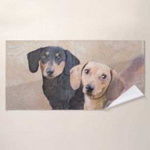 Conjunto De Toalhas Pintura de Dachshund (Suave) - Arte Original de C