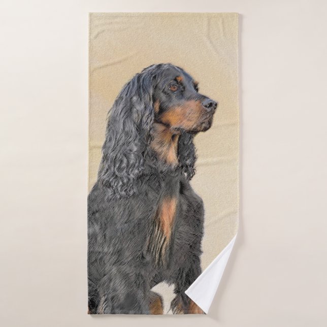 Conjunto De Toalhas Pintura de Gordon Setter - Arte de Cachorro Origin (Toalha de Banho)