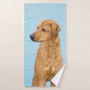 Conjunto De Toalhas Pintura Ridgeback da Rodésia - Arte Cão Original