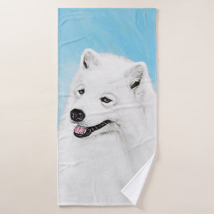 Conjunto De Toalhas Pintura Samoyed - Arte Cachorra Original