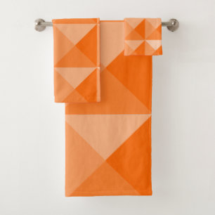 Conjunto De Toalhas Pirâmides Laranja