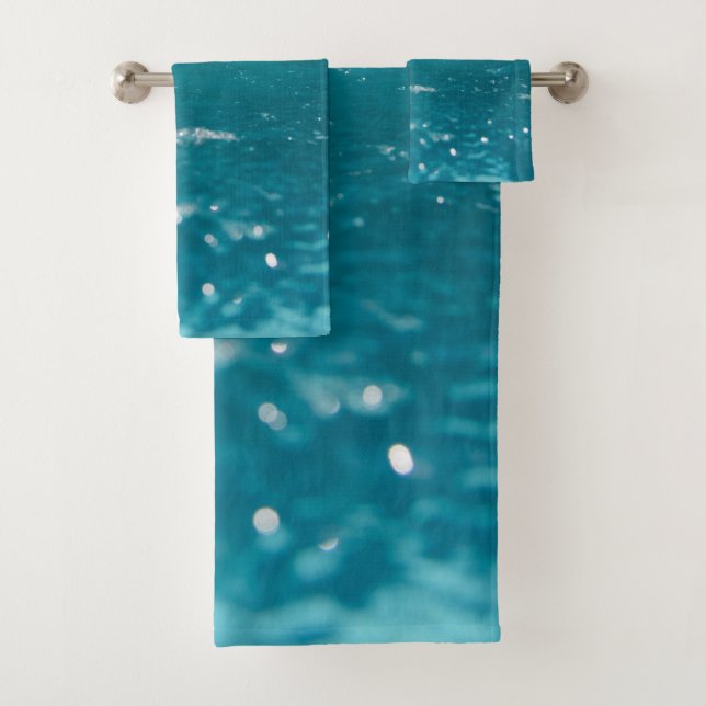Conjunto De Toalhas Piscina Azul Tranquila Bliss 1 (Insitu)