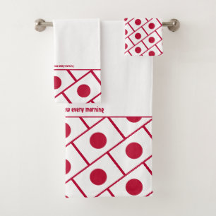 Conjunto De Toalhas PISTA White JAPAN Personalizada