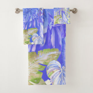 Conjunto De Toalhas PixDezines H2 Selva Havaiana Vegetação