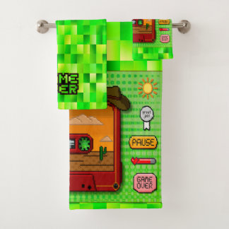Conjunto De Toalhas Pixel art denim set towels