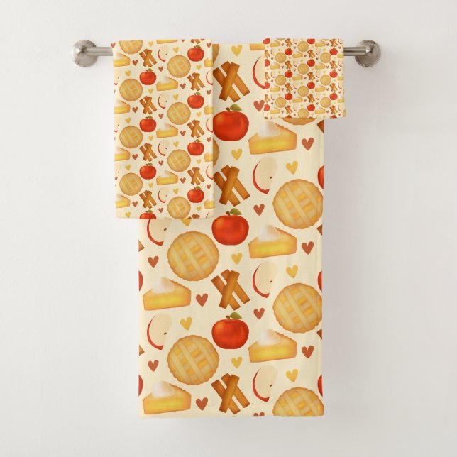 Conjunto De Toalhas Pizza E Ingredientes De Maçã Fashiada (Insitu)