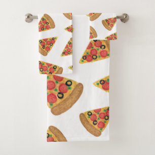 Conjunto De Toalhas Pizza Padrão Novelty Bonito Cartoon