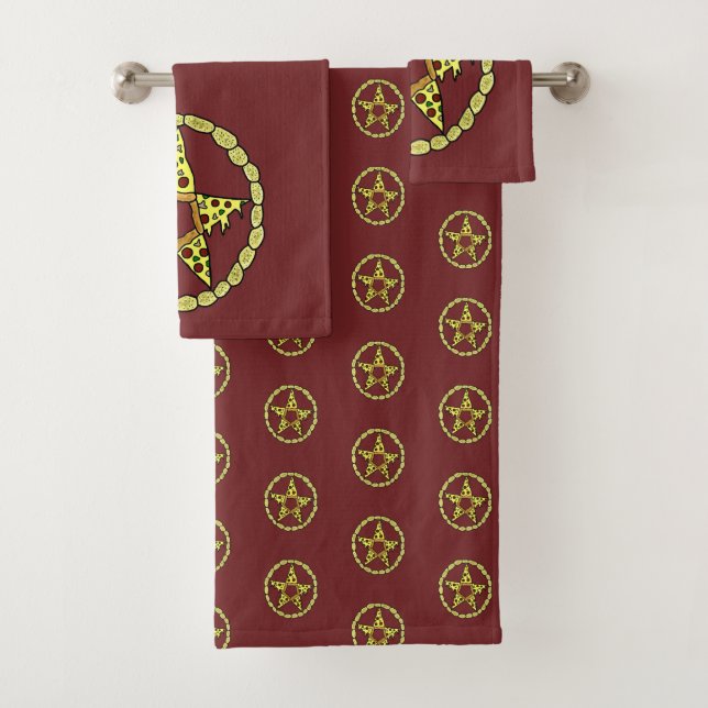 Conjunto De Toalhas Pizza Pentágono (Insitu)