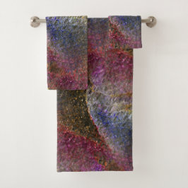 Conjunto De Toalhas Placas de vidro colorido com cinzas volantes