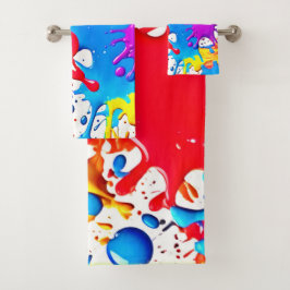 Conjunto De Toalhas Placas vibrantes de cores neonatais