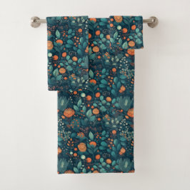 Conjunto De Toalhas Plantas escandinavas e flores