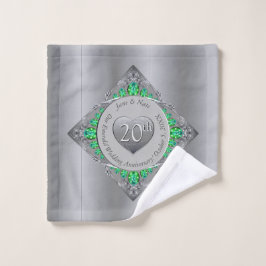 Conjunto De Toalhas Platinum Towel, Aniversário de 20 Emerald