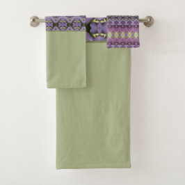 Conjunto De Toalhas Plum Purple e Mauve