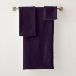 Conjunto De Toalhas Plush Roxo Profundo