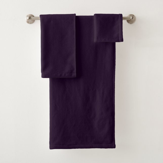 Conjunto De Toalhas Plush Roxo Profundo (Insitu)