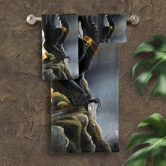 Conjunto De Toalhas Poderosa Feiticeira de Fantasia Guardiã do Dragão  (Criador carregado)