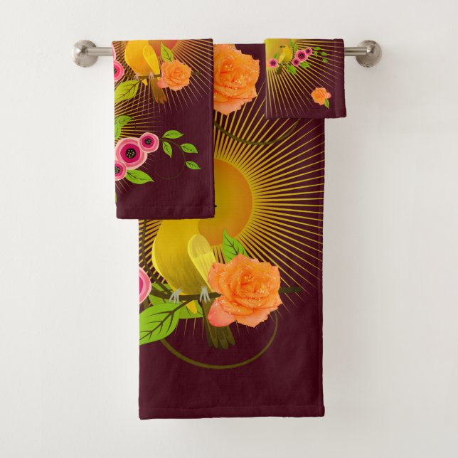 Conjunto De Toalhas Pomada Castanha de Chocolate Gotas e Sol (Insitu)