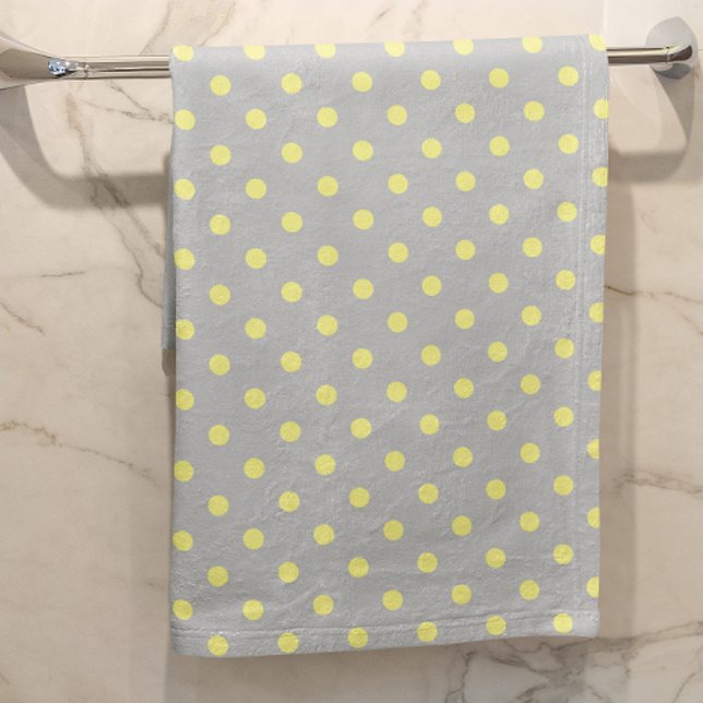 Conjunto De Toalhas Pontilhado amarelo cinza (Criador carregado)