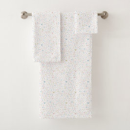Conjunto De Toalhas Pontinhos de Aquarela Andie Confetti