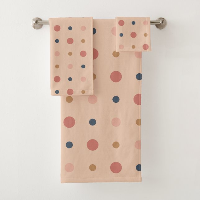 Conjunto De Toalhas Pontos azuis, pincéis e dourados (Insitu)