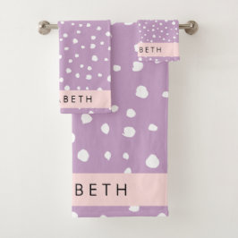 Conjunto De Toalhas Pontos Dalmáticos Lilac, Pontos Dalmáticos, Seu No