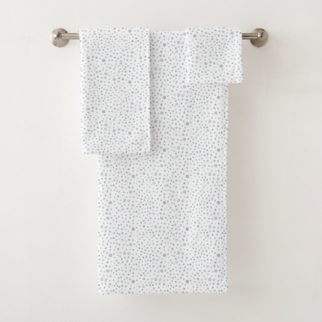 Conjunto De Toalhas Pontos de Aquarela Confete Celeste (Insitu)