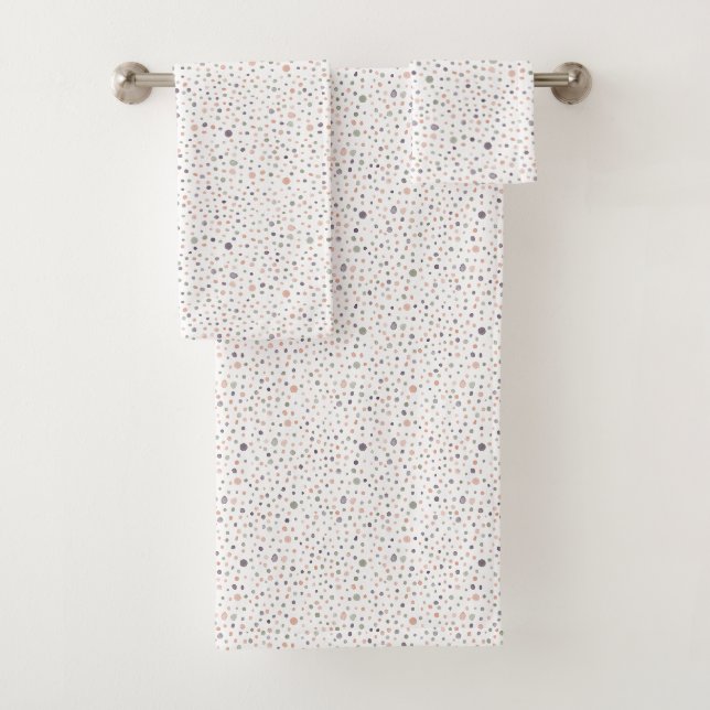 Conjunto De Toalhas Pontos de Aquarela Confete Shea (Insitu)
