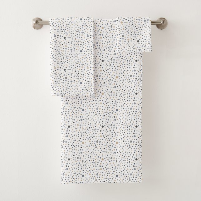 Conjunto De Toalhas Pontos de Aquarela Lars Confetti (Insitu)