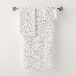 Conjunto De Toalhas Pontos de Aquarela Lottie Confete
