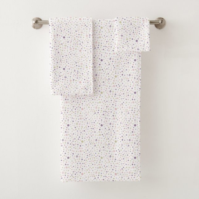 Conjunto De Toalhas Pontos de Aquarela Susan Confetti (Insitu)