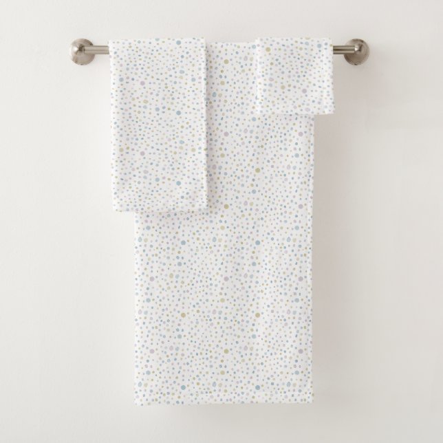 Conjunto De Toalhas Pontos de Aquarela William Confete (Insitu)