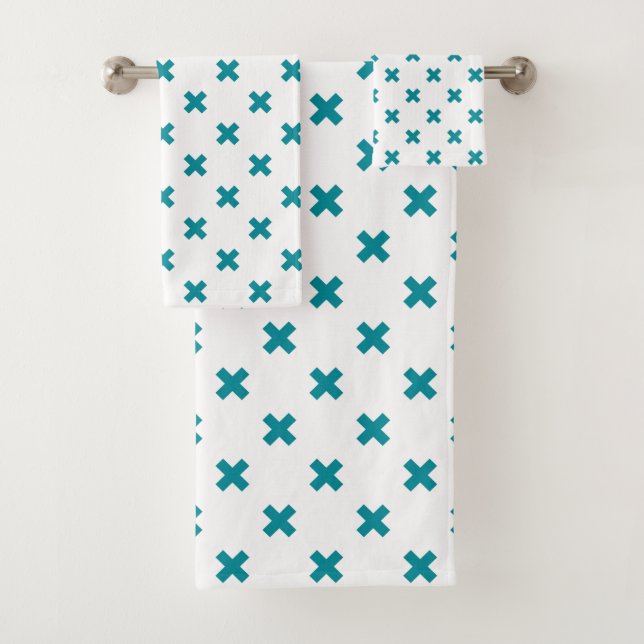 Conjunto De Toalhas Pontos de cruz em branco (Insitu)