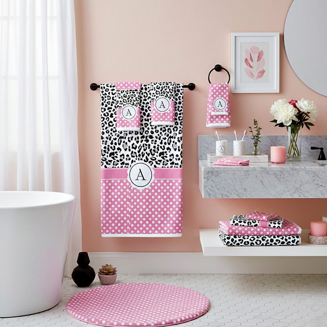 Conjunto De Toalhas Pontos e impressão monogramas de fêmeas (Criador carregado)