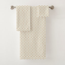 Conjunto De Toalhas Pontos polka cinza com centro amarelo pp3