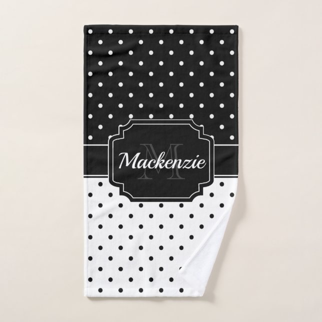 Conjunto De Toalhas Pontos pretos & brancos (Toalha de mão)
