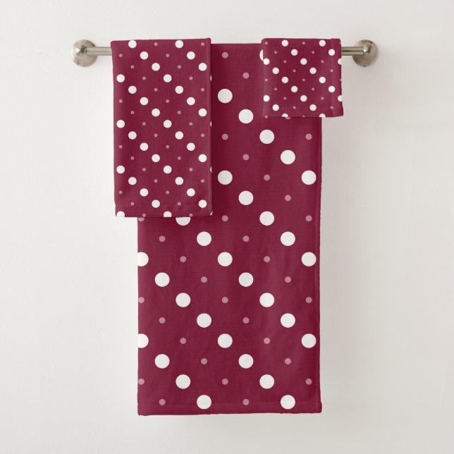 Conjunto De Toalhas pontos tinto e branco de vinho (Insitu)