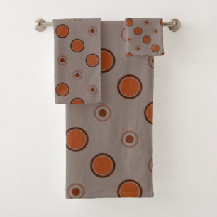 Conjunto De Toalhas Pontos vermelhos, castanhos e ferrugem